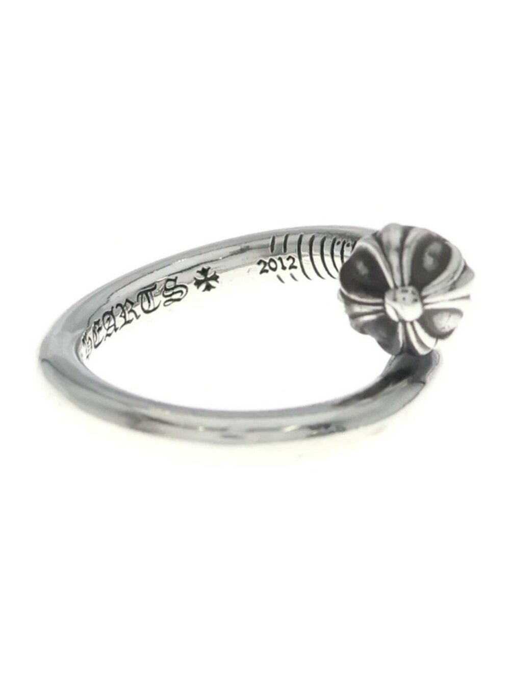 Chrome Hearts Nail Crsball Cross Ball Ring Silver